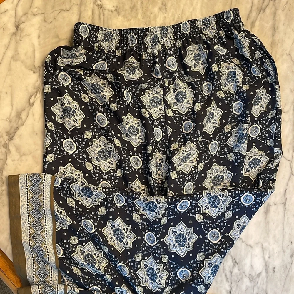 Palazzo Pants Summer long wide-leg Versona size Large Beach Reso… - Picture 2 of 4